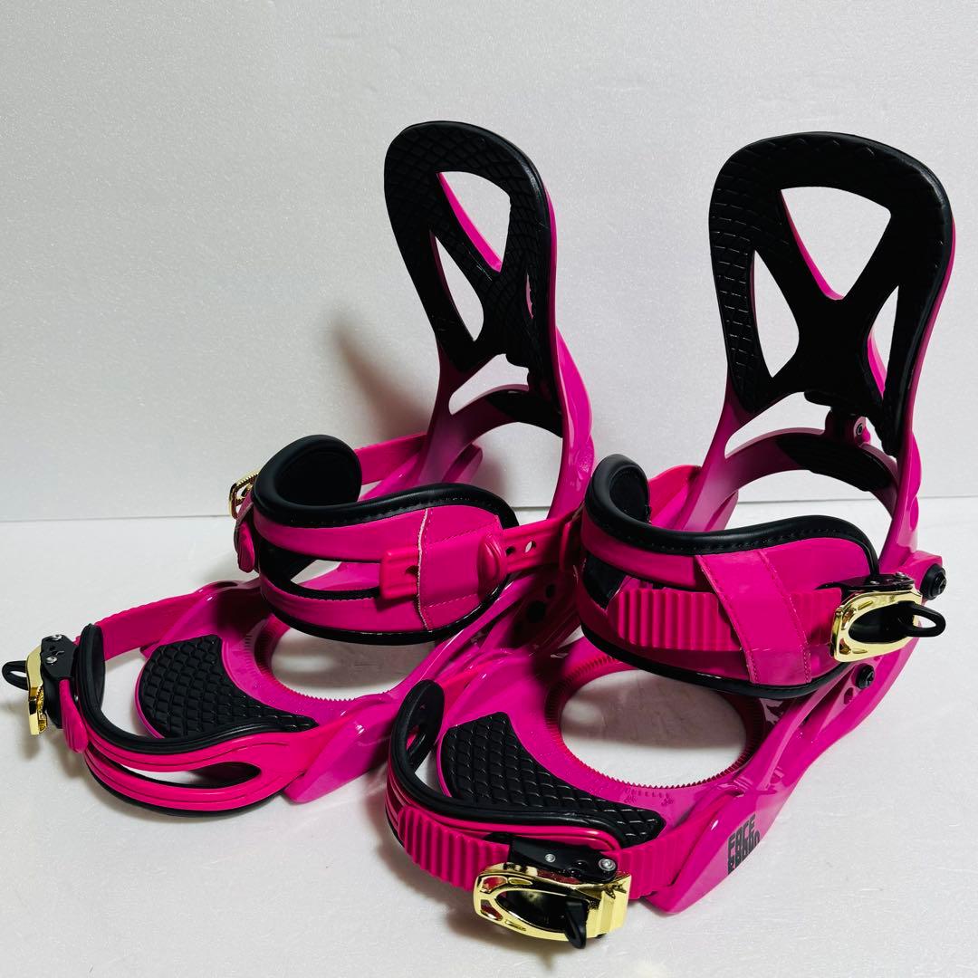 未使用　ピンク スノーボード ビンディング　mサイズ　初心者おすすめ格安特価