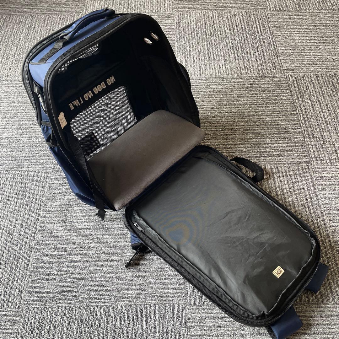 DOG DEPT ドッグデプト　伸縮リュックキャリー ネイビー ペット用