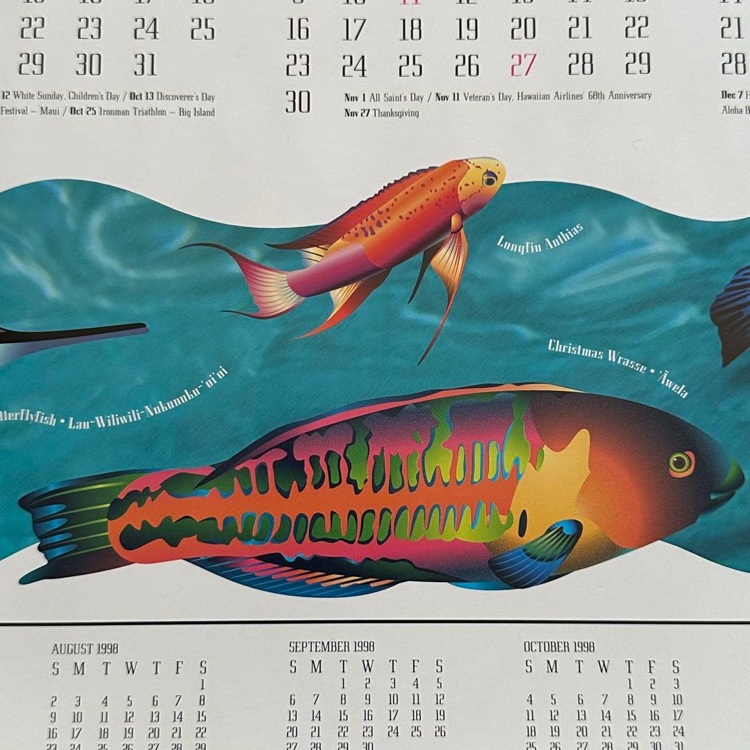 97年旧ロゴHAWAIIAN AIRハワイアン航空オリジナルカレンダーポスター5