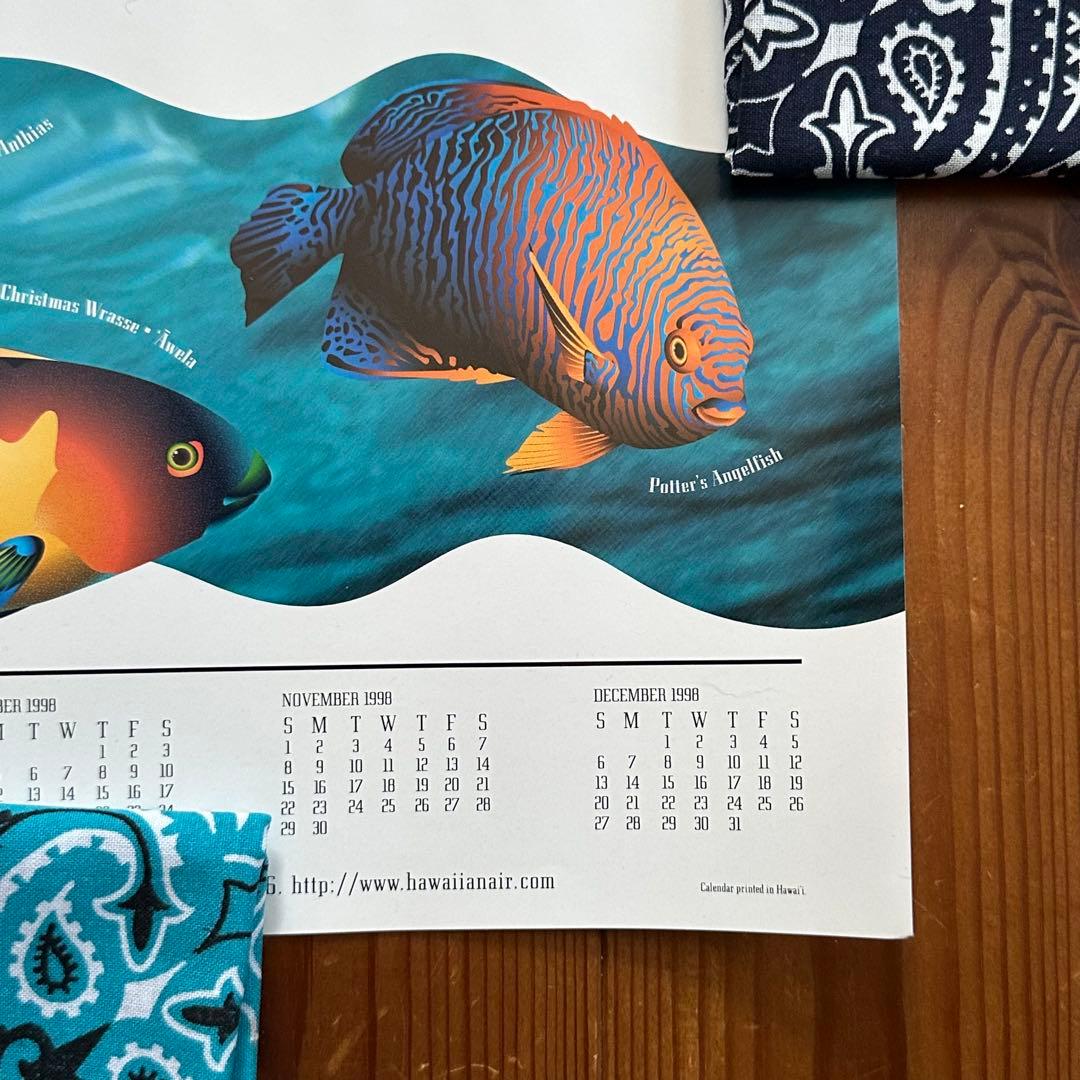 97年旧ロゴHAWAIIAN AIRハワイアン航空オリジナルカレンダーポスター5