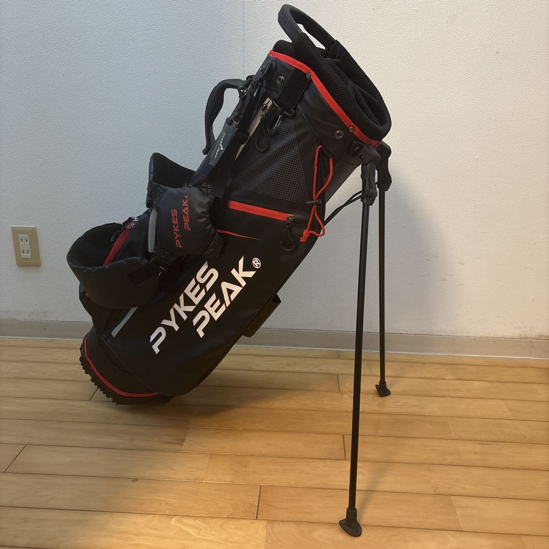 PYKES PEAK キャディバッグ 黒/赤