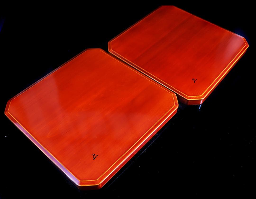 飛騨春慶塗 四方膳 懐石膳 隅切四方膳 　五枚