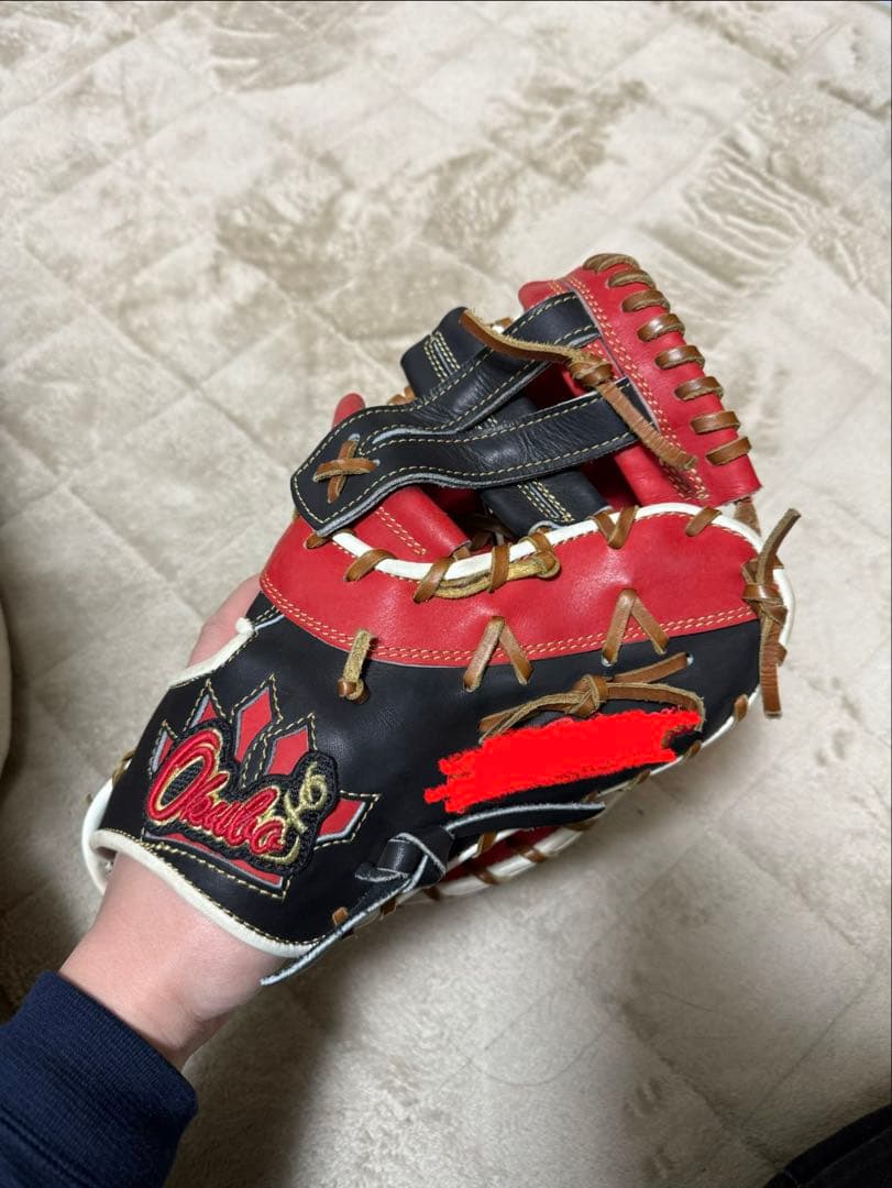 大久保グローブ　ファーストミット　軟式用　小指2仕様