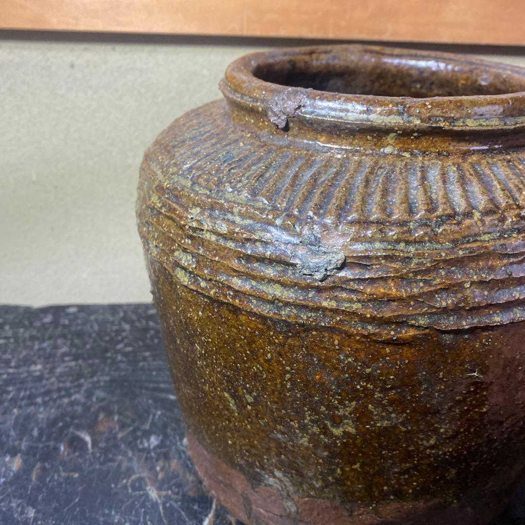 中国　古玩　南蛮水指【桐箱付】16cm20cm