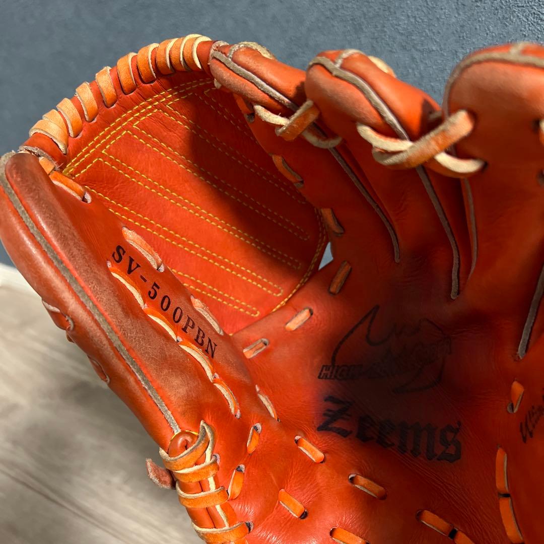 Zeams 軟式グローブ オレンジ 投手用