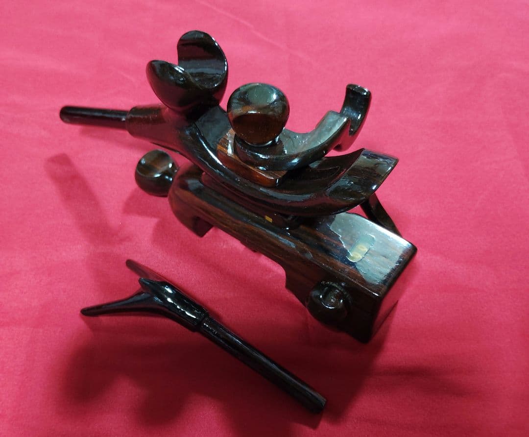 ヘラブナ釣り☆希少カウンター付き黒檀弓型万力☆竿枕付き★ラスト1点のみ★193