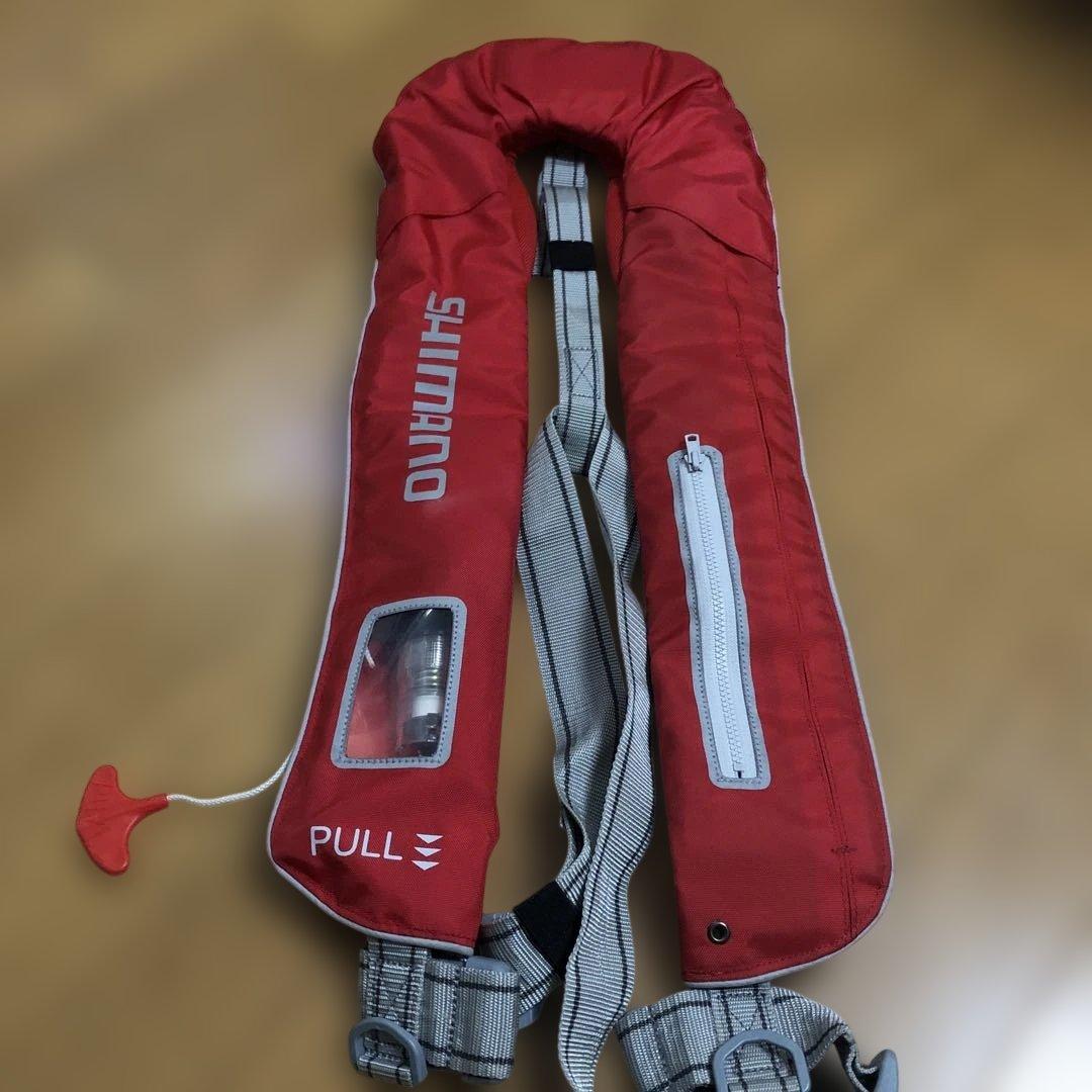 SHIMANO 自動膨張式ライフジャケット VF-051K レッド