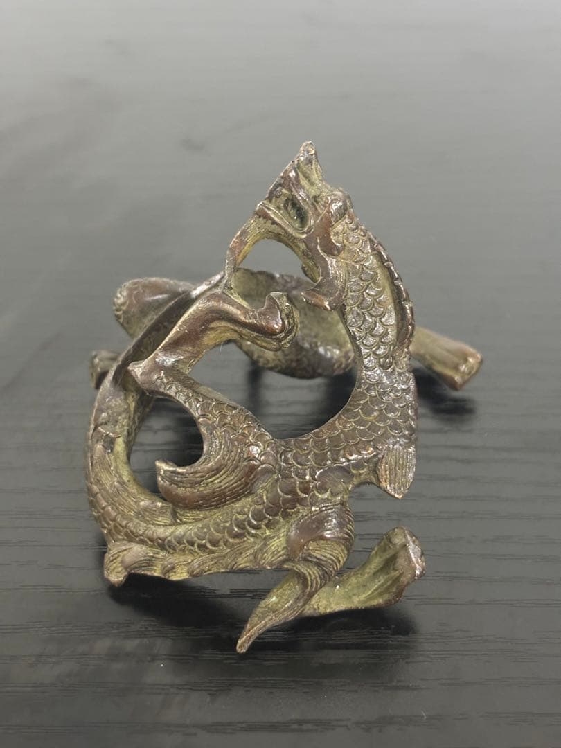 銅製品　中国　古物　龍　美術品