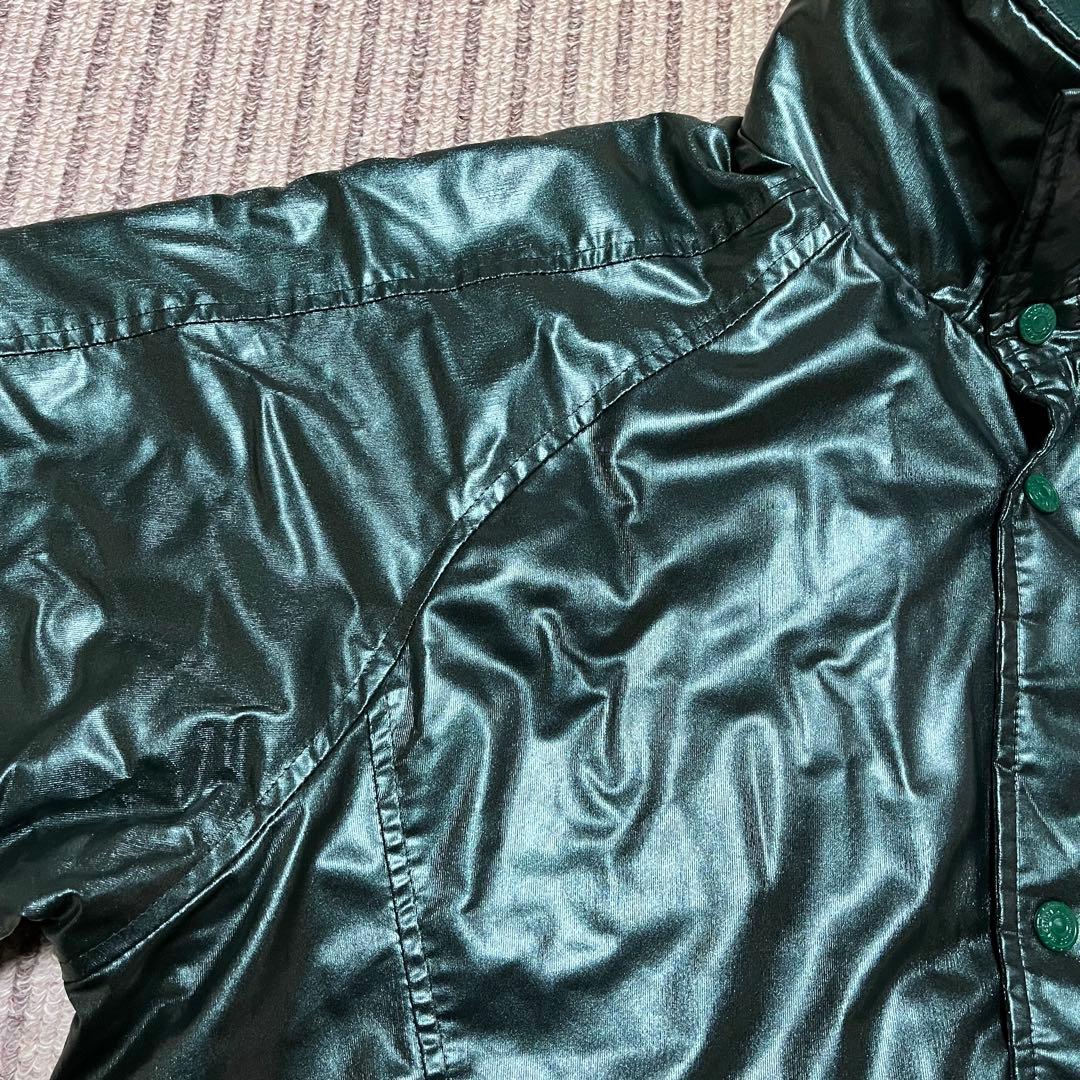 ZETT【廃版】 高校野球部 グランドコート グラコン ジャンパー 深緑 光沢