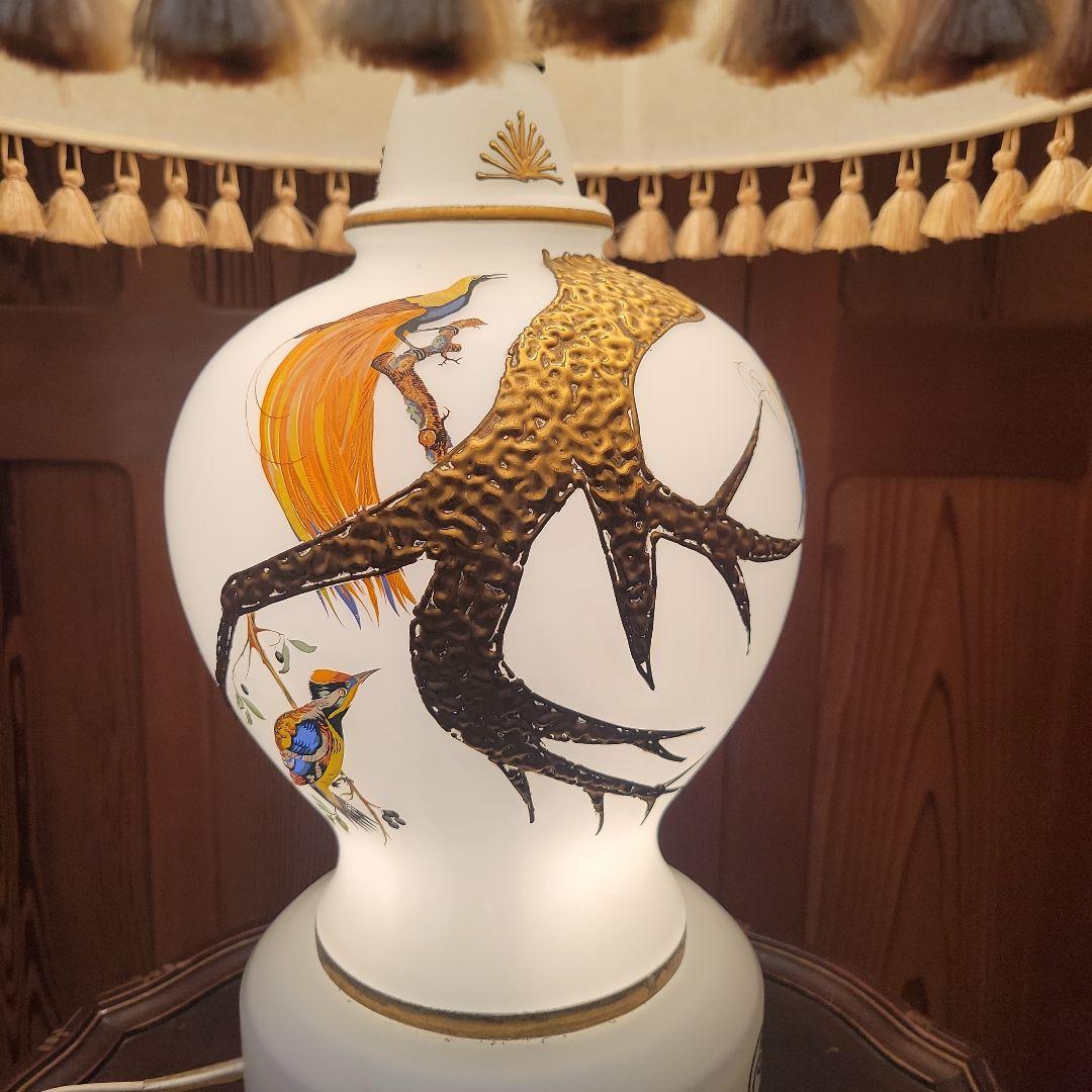 【長期保管品】スタンドライト 2灯式アンティークライト 昭和レトロ