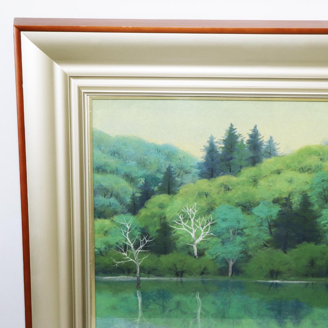 箕輪春光 『彩映』 共シール 絵画 油彩 F8号 箕輪芳二 真作