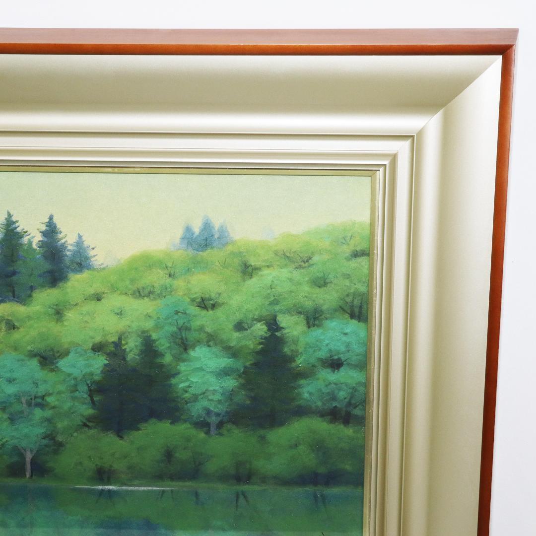 箕輪春光 『彩映』 共シール 絵画 油彩 F8号 箕輪芳二 真作