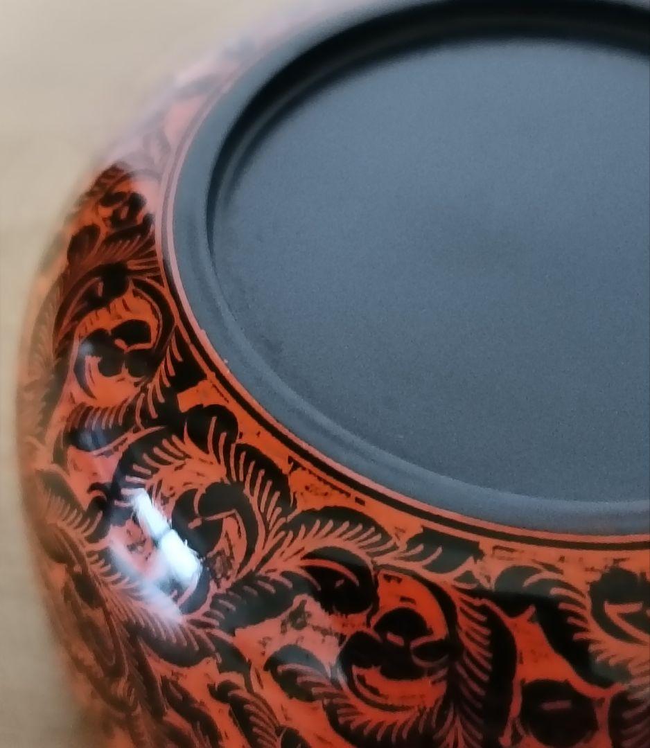 富山昇斎作 蒟醤塗 棗　共箱ウコン布付　　茶道具