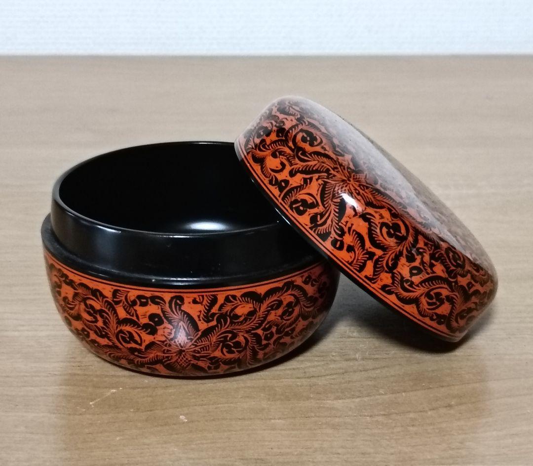 富山昇斎作 蒟醤塗 棗　共箱ウコン布付　　茶道具