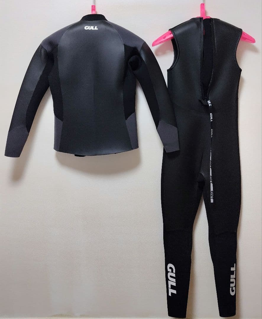 【中古】GULL スキンジャケット・スキンロングジョン セット（3mm）