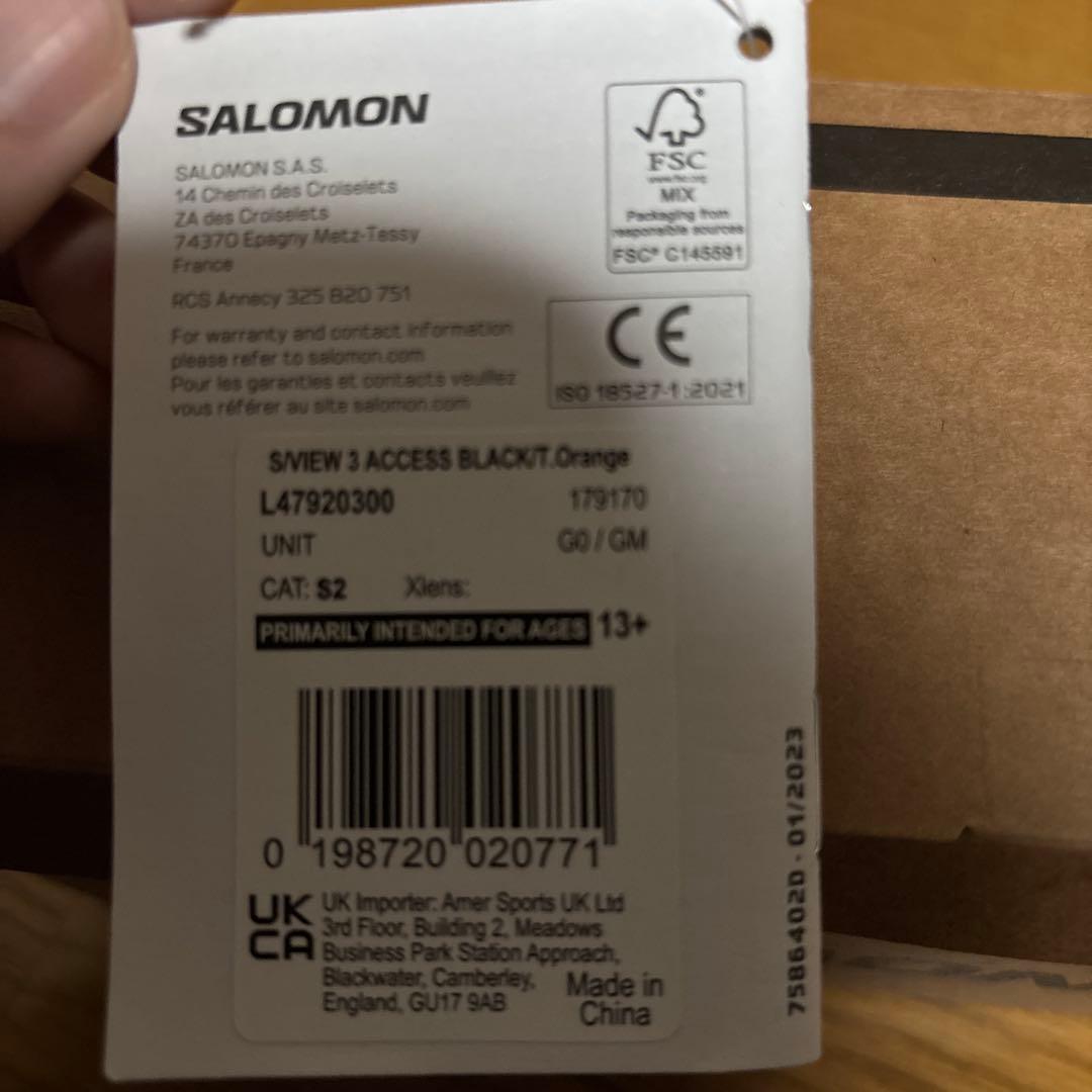 SALOMON サロモン　S/VIEW ゴーグル