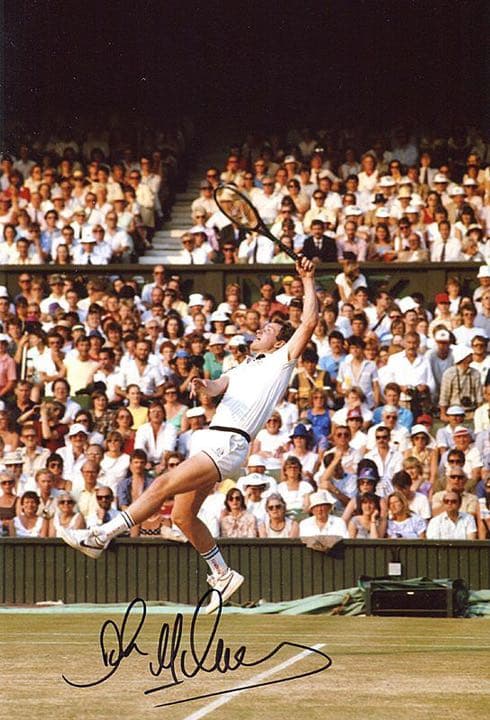 男子テニス レジェンド　証明書付き　ジョン・マッケンロー 直筆サイン入りフォト
