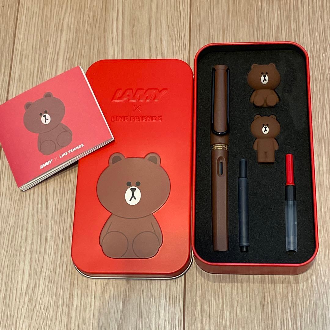 LAMY×LINE FRIENDS万年筆 (BROWN in the red)