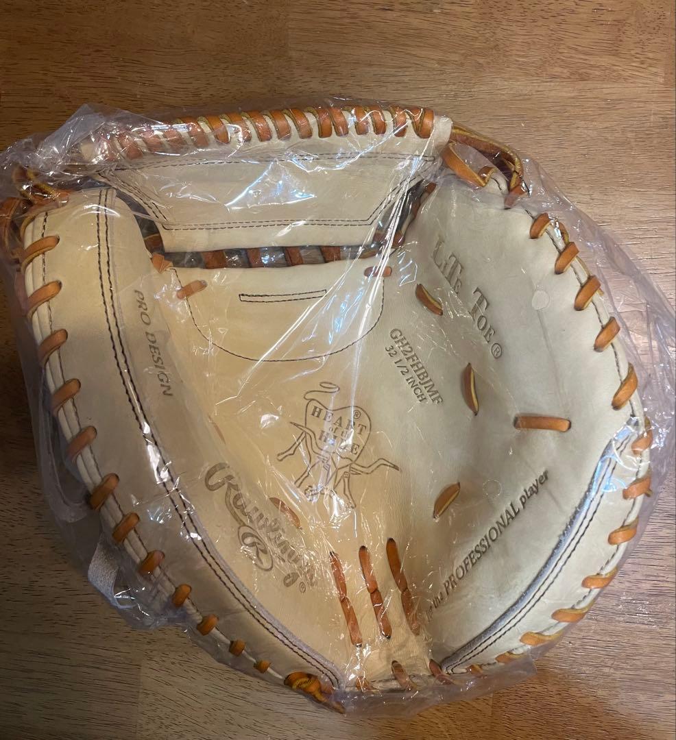 【新品未使用】ローリングス 硬式用キャッチャーミット33インチ キャメル 右投げ