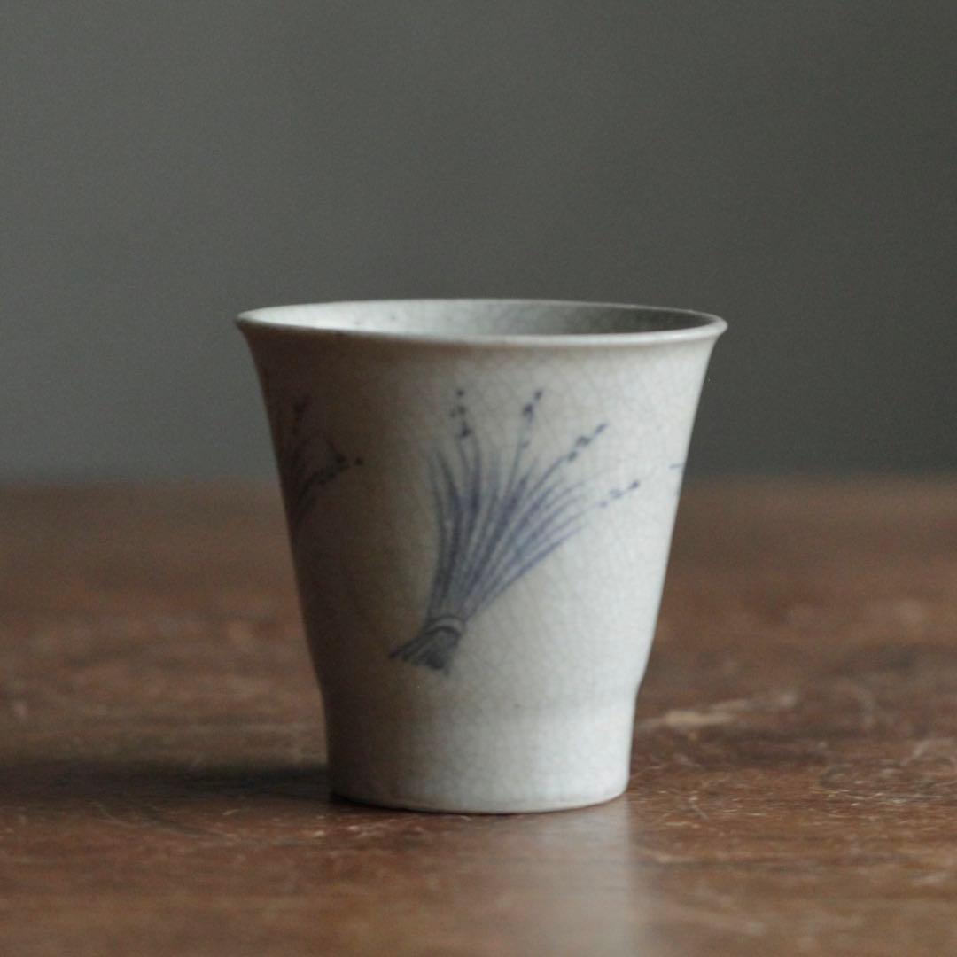 染付 端反り 筒盃 古美術 古道具 アンティーク