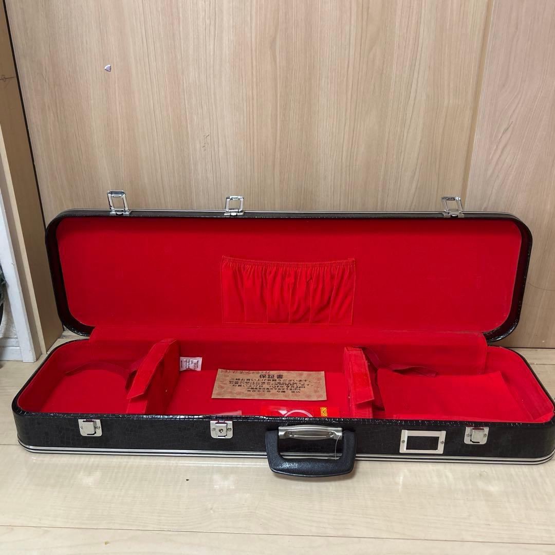 三線 沖縄 蛇皮 1枚張り ハードケース 宮古木工芸 故与儀栄功 氏