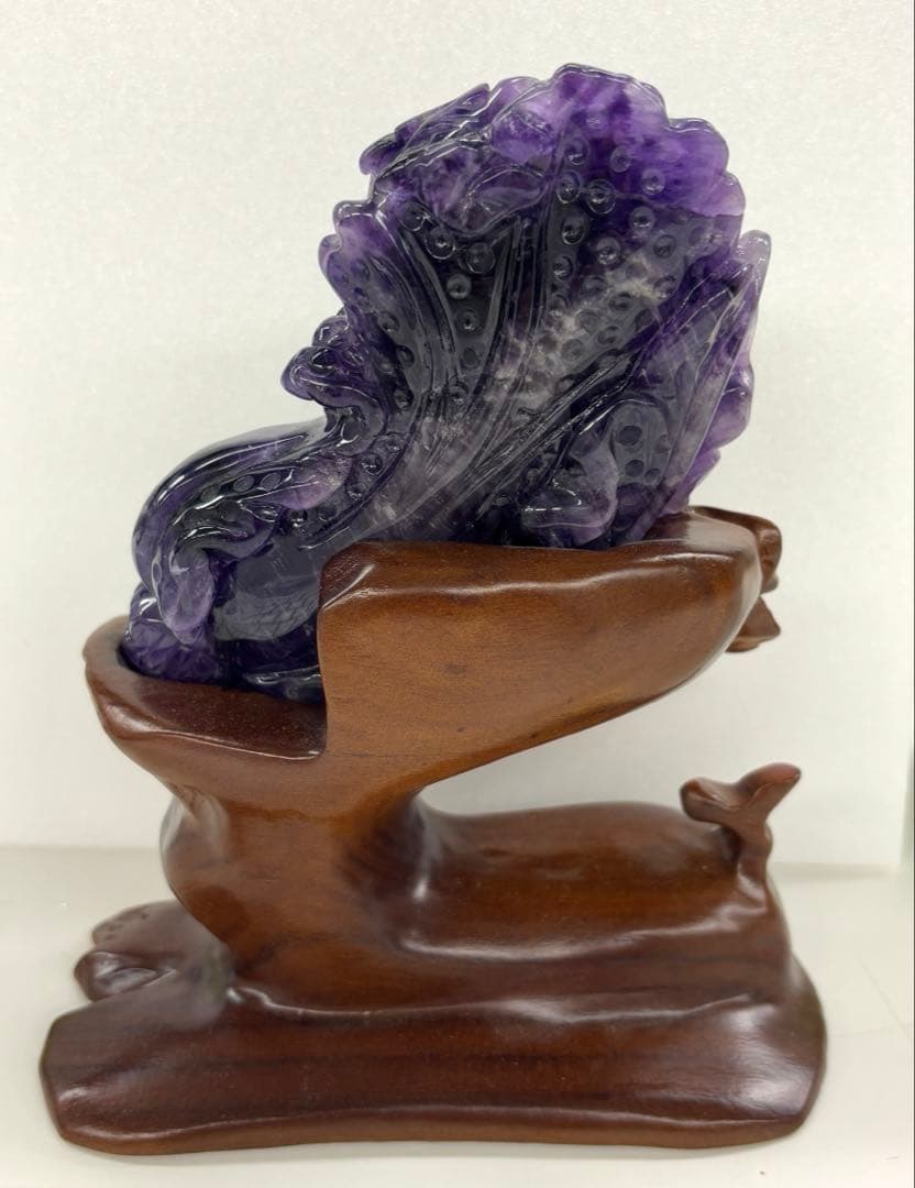 紫水晶　白菜　置物