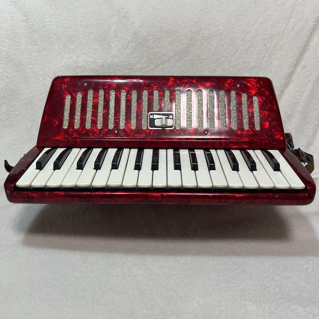 えままYAMAHA ヤマハ S-32 アコーディオン 赤