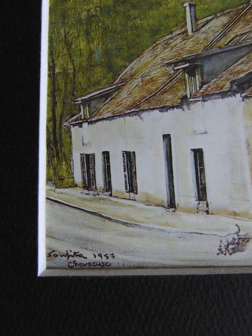 藤田嗣治、「Chevreuse」、希少画集の額装画、人気作品