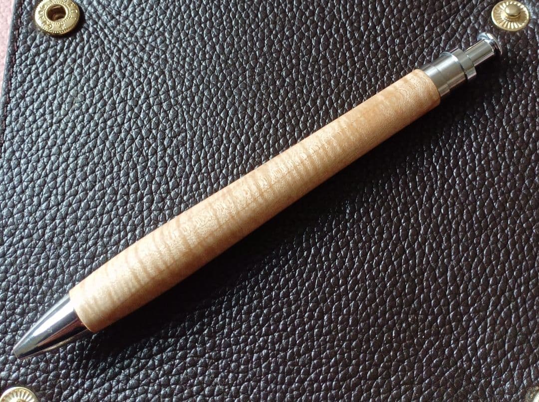 工房 楔 ボールペン ルーチェペン 楓ちぢみ杢