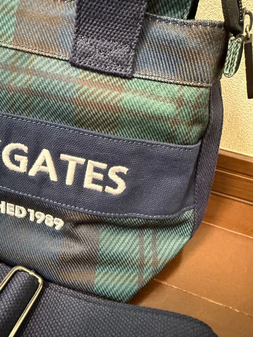 パーリーゲイツ　ブラックウォッチ柄2WAYカートバッグ　新品未使用