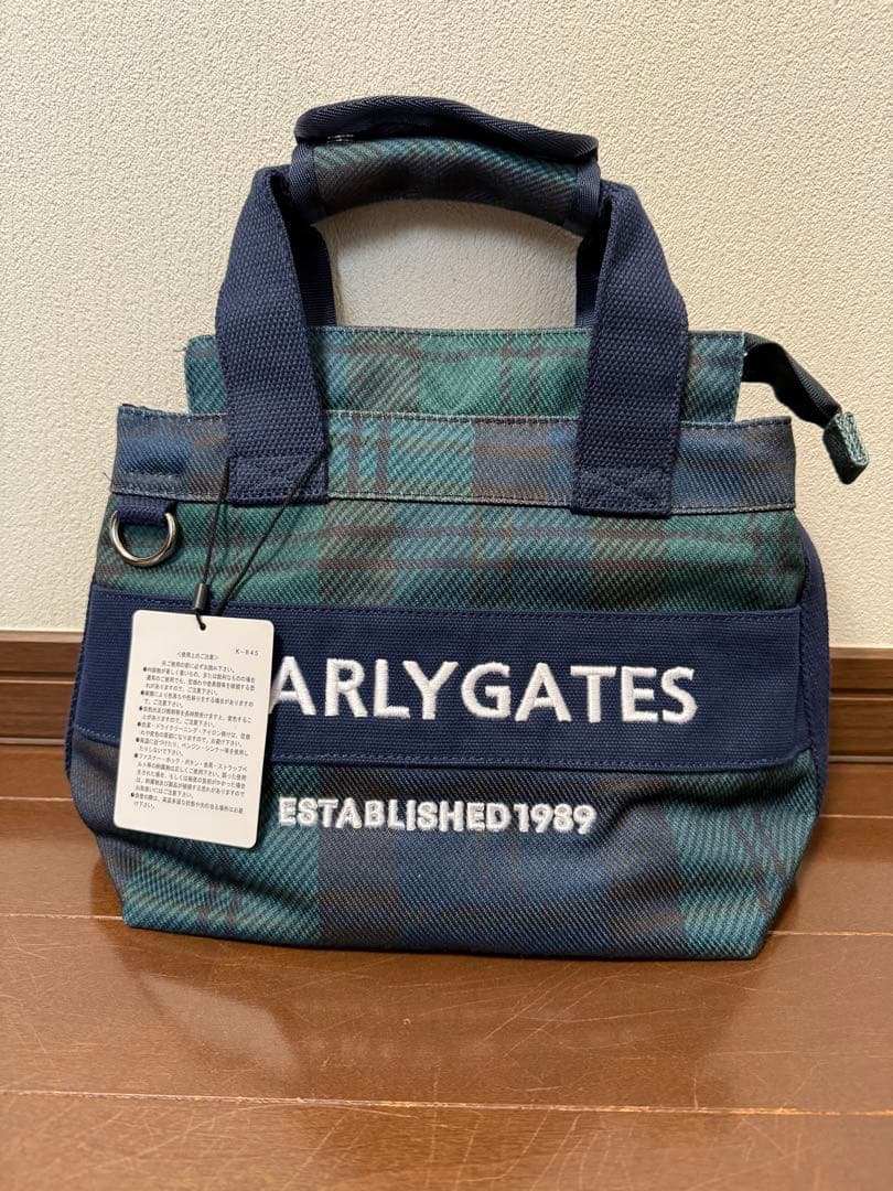 パーリーゲイツ　ブラックウォッチ柄2WAYカートバッグ　新品未使用