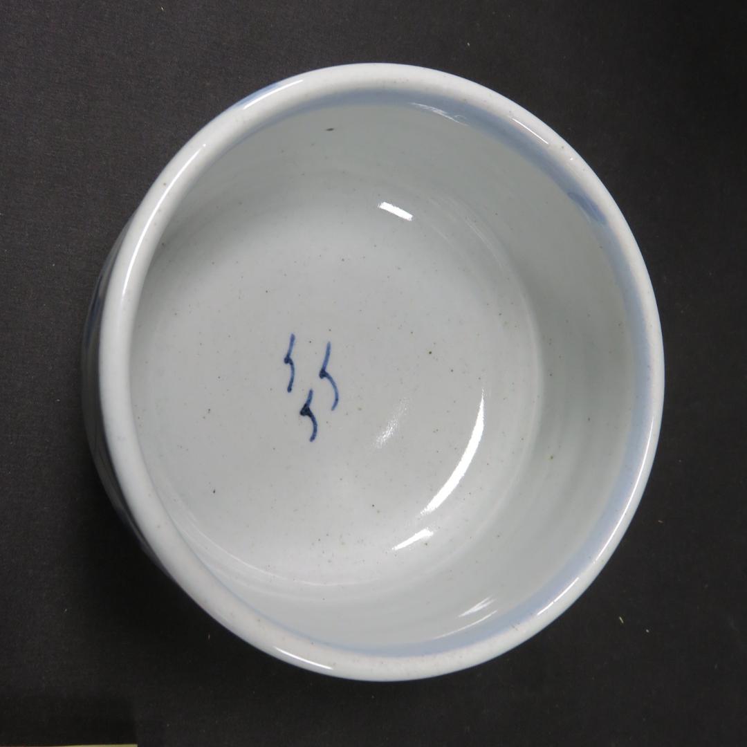 古染付 茶碗 美濃 吉川修身 抹茶碗 茶器 茶道具 木箱 共箱