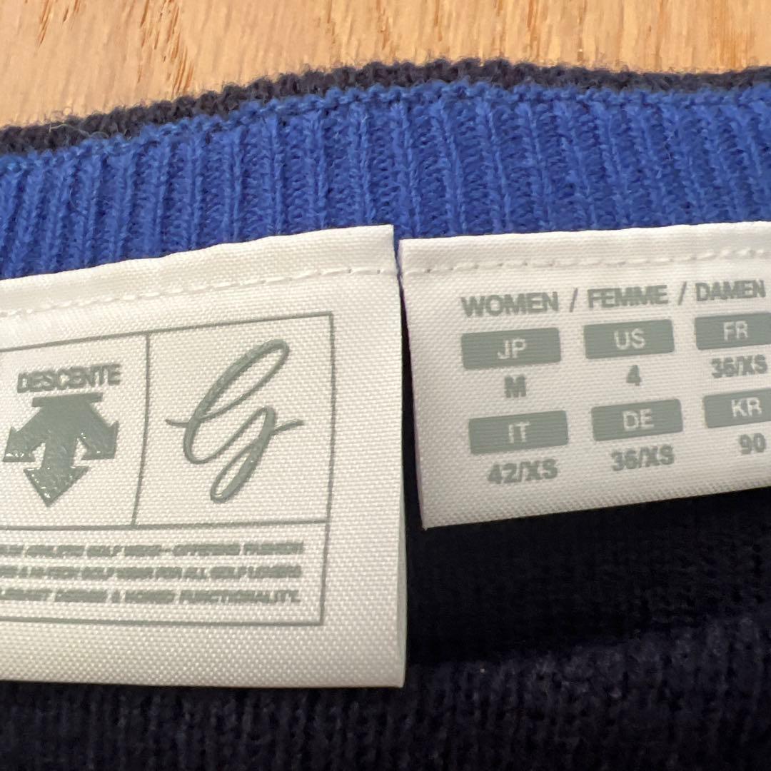 デサントゴルフ　ニットセーター＆スカート Sサイズ　黒☓紺