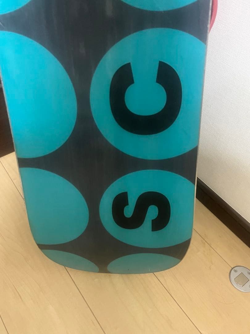 scooter スノーボード 青/黒 ドットパターン