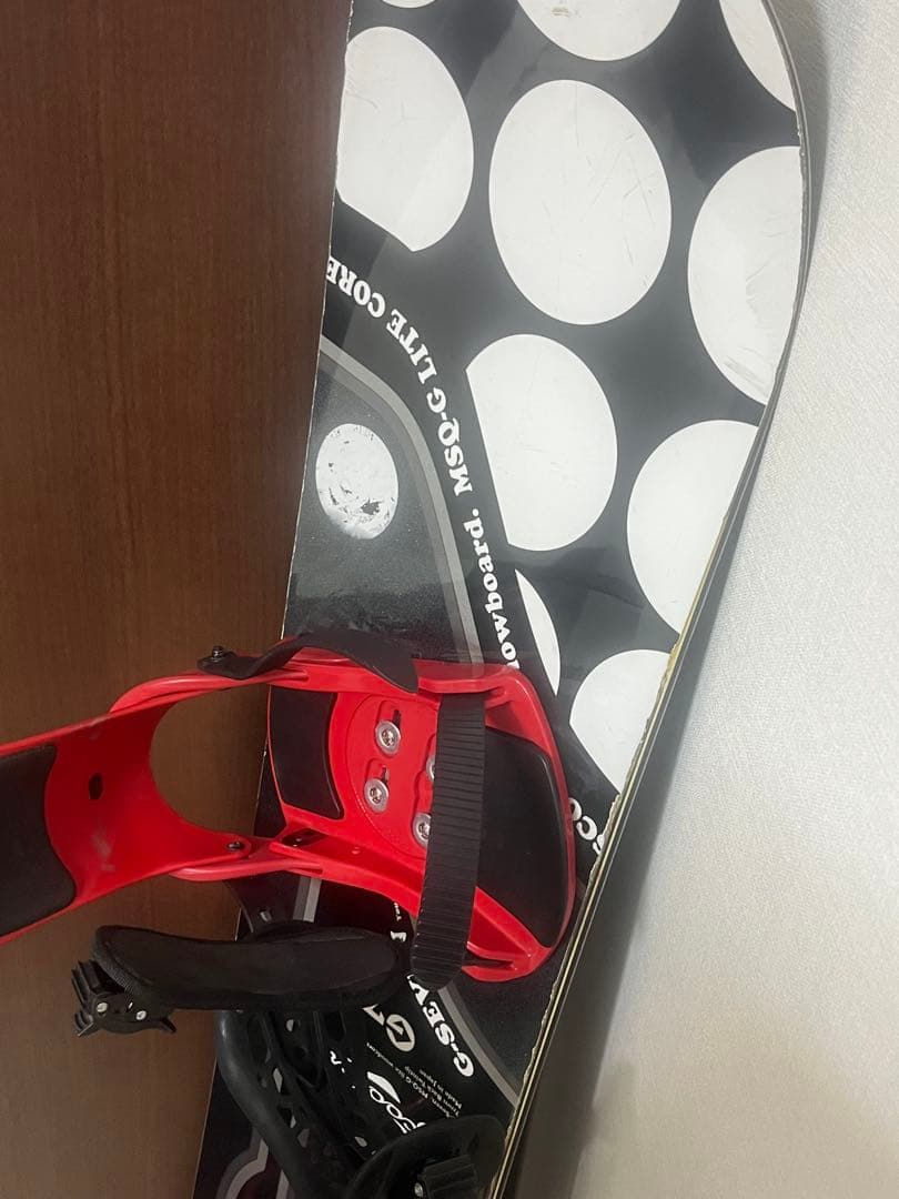 scooter スノーボード 青/黒 ドットパターン