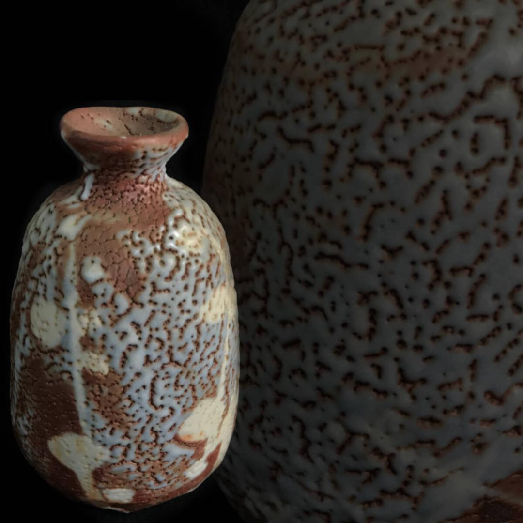 加藤豊久 志野徳利 花入 銘有 酒器 花瓶 花器 一輪差し とっくり