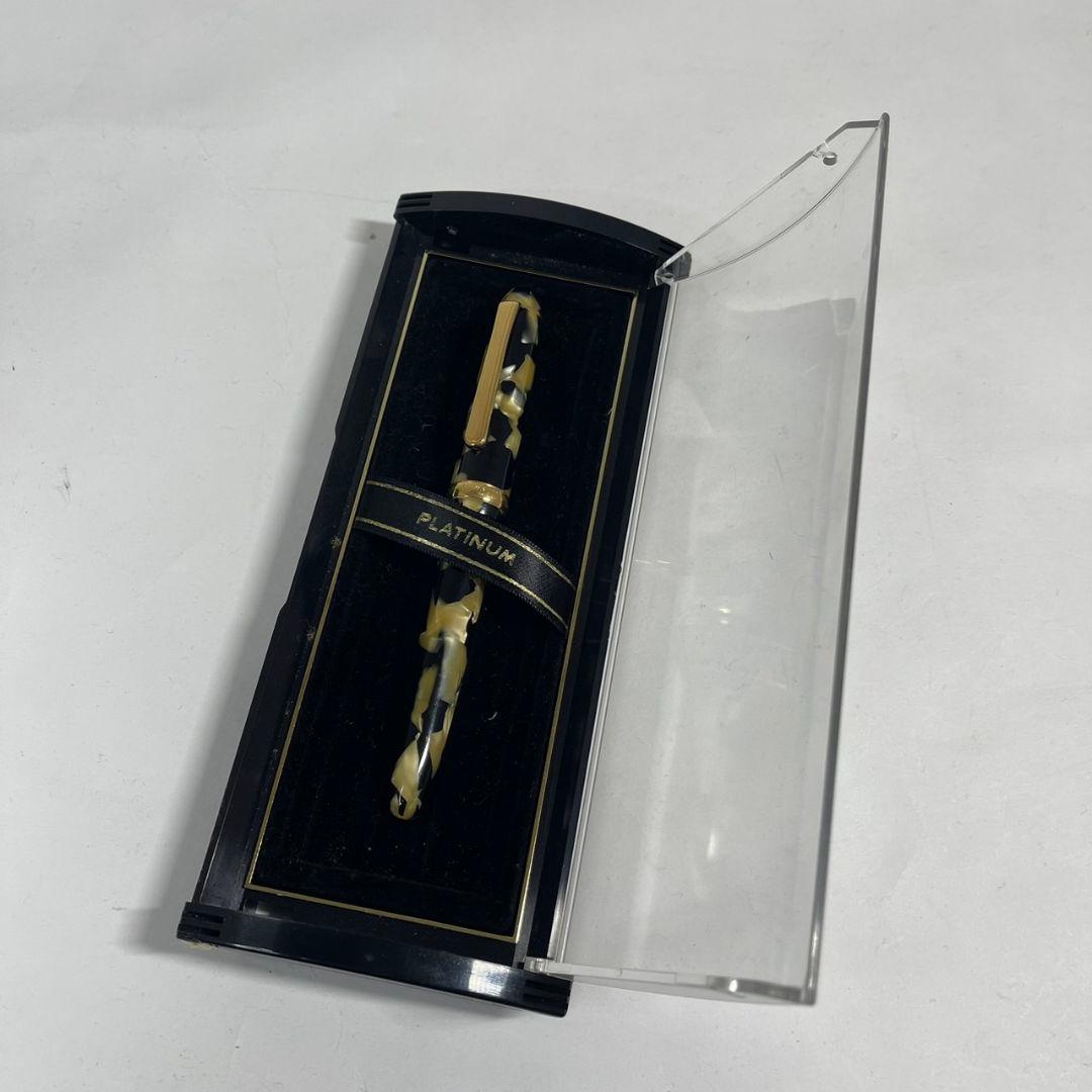 プラチナ 18k 万年筆 3776 セルロイド 石垣柄 中字