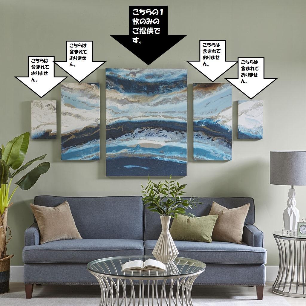 訳アリ／キャンバスアートミッドナイトタイドブルージェルコート／4217834