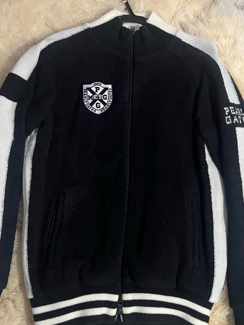 PEARLY GATES暖ボアタイプジャケット ネイビー/ホワイト サイズ5