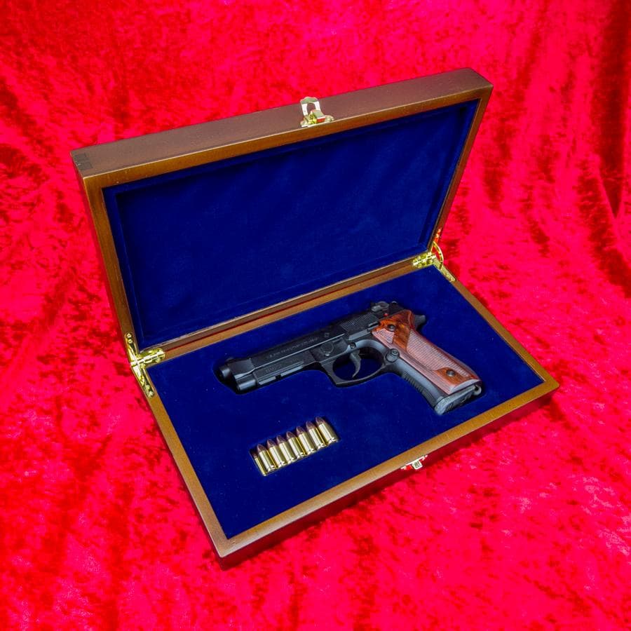 ベレッタ M92 M9 用 高級木製化粧箱 コレクションボックス