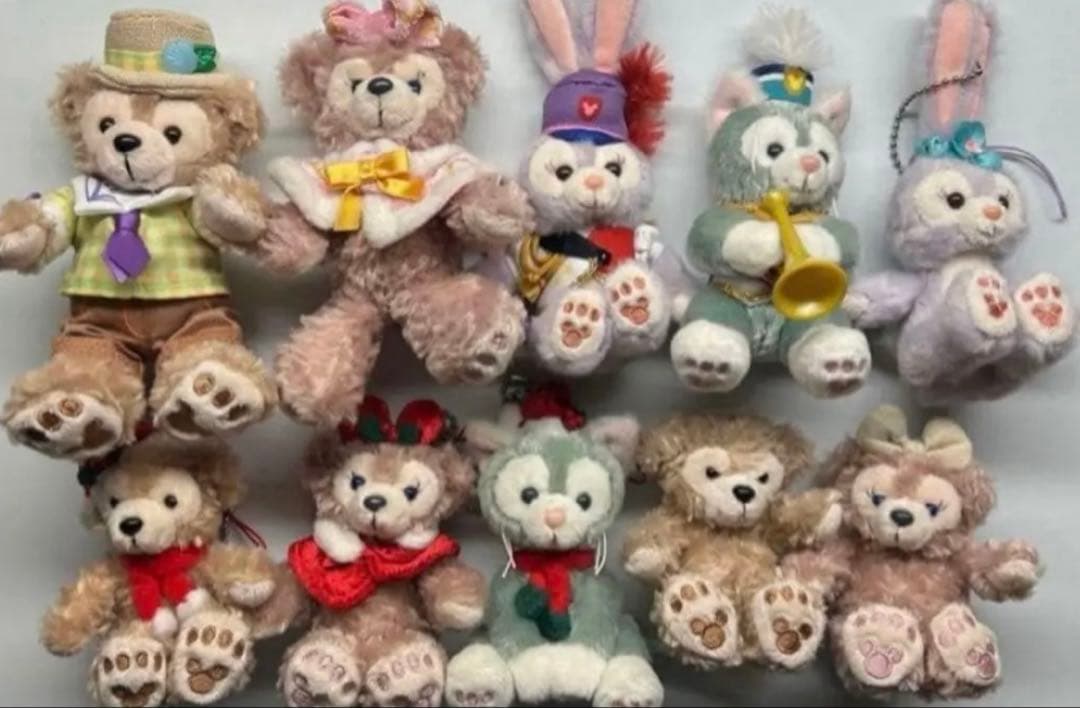 ディズニーシー　ダッフィー・シェリーメイ・ジェラトーニ ぬいぐるみバッチ　ぬいば