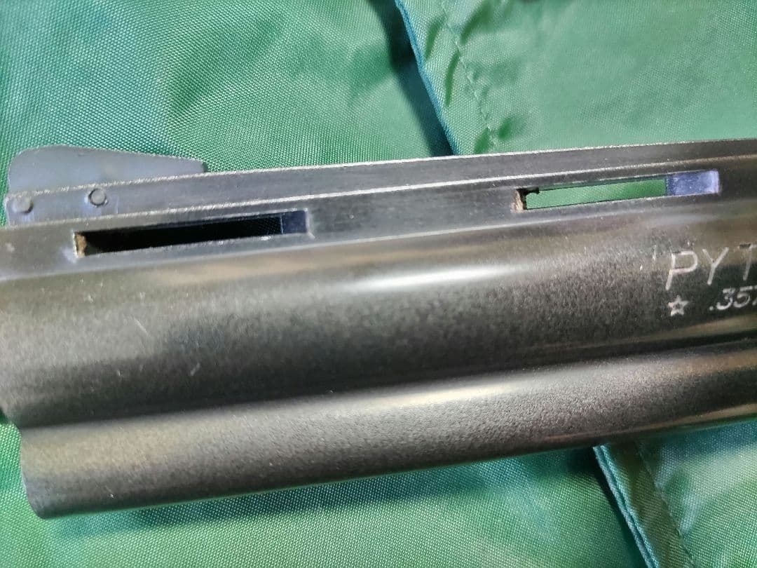 磁石対応・コクサイ コルトパイソン 6インチ HW　木グリ　モデルガン合法