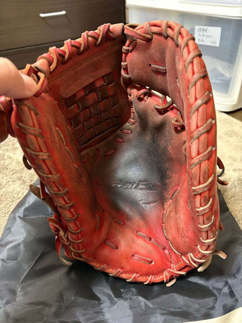 Global Elite 硬式グローブ レッド