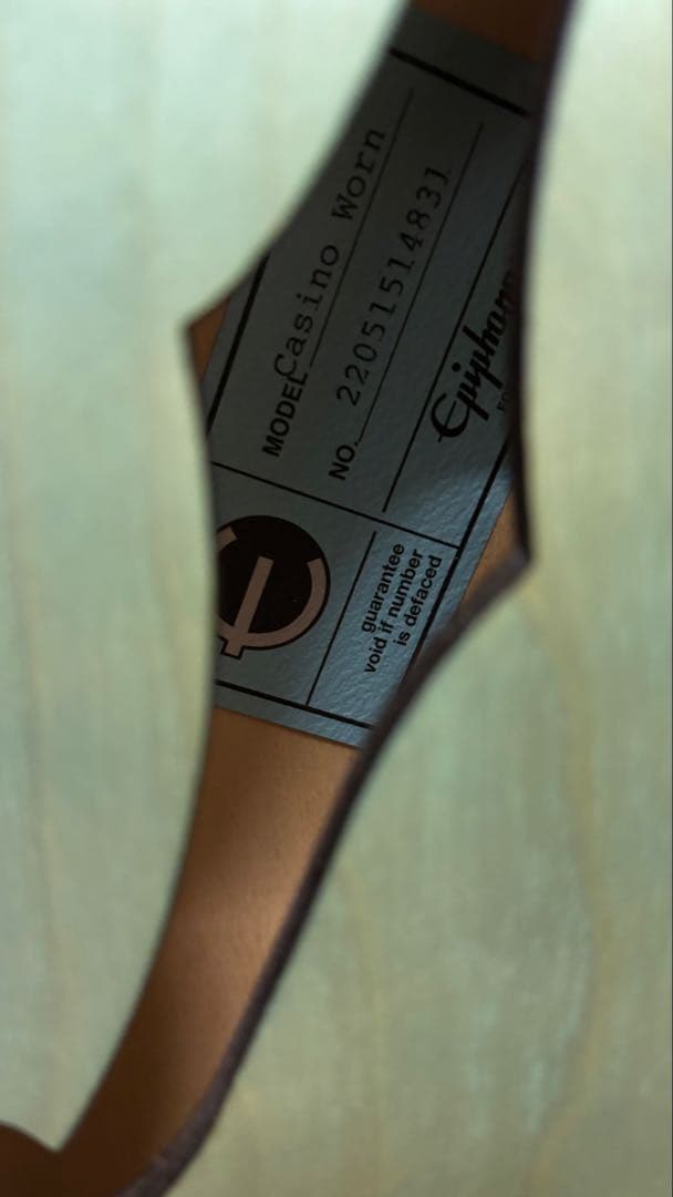 ギター Epiphone CASINO WORN BLUE DENIM