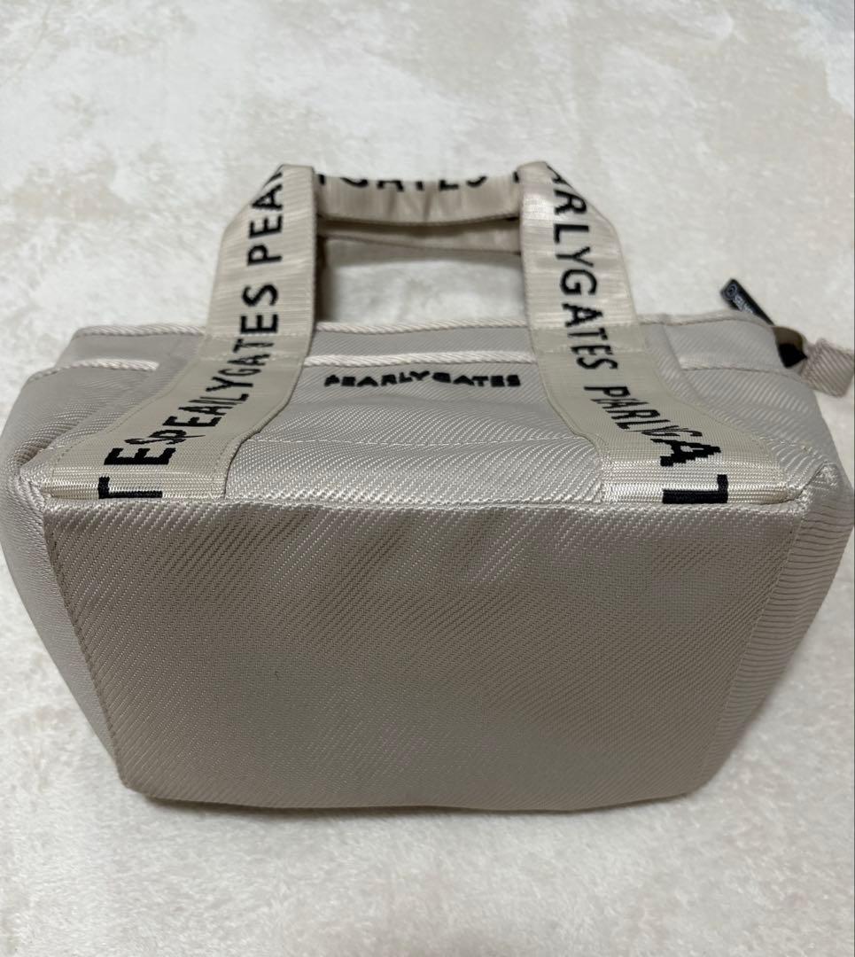 PEARLY GATES ベージュロゴカートバッグ