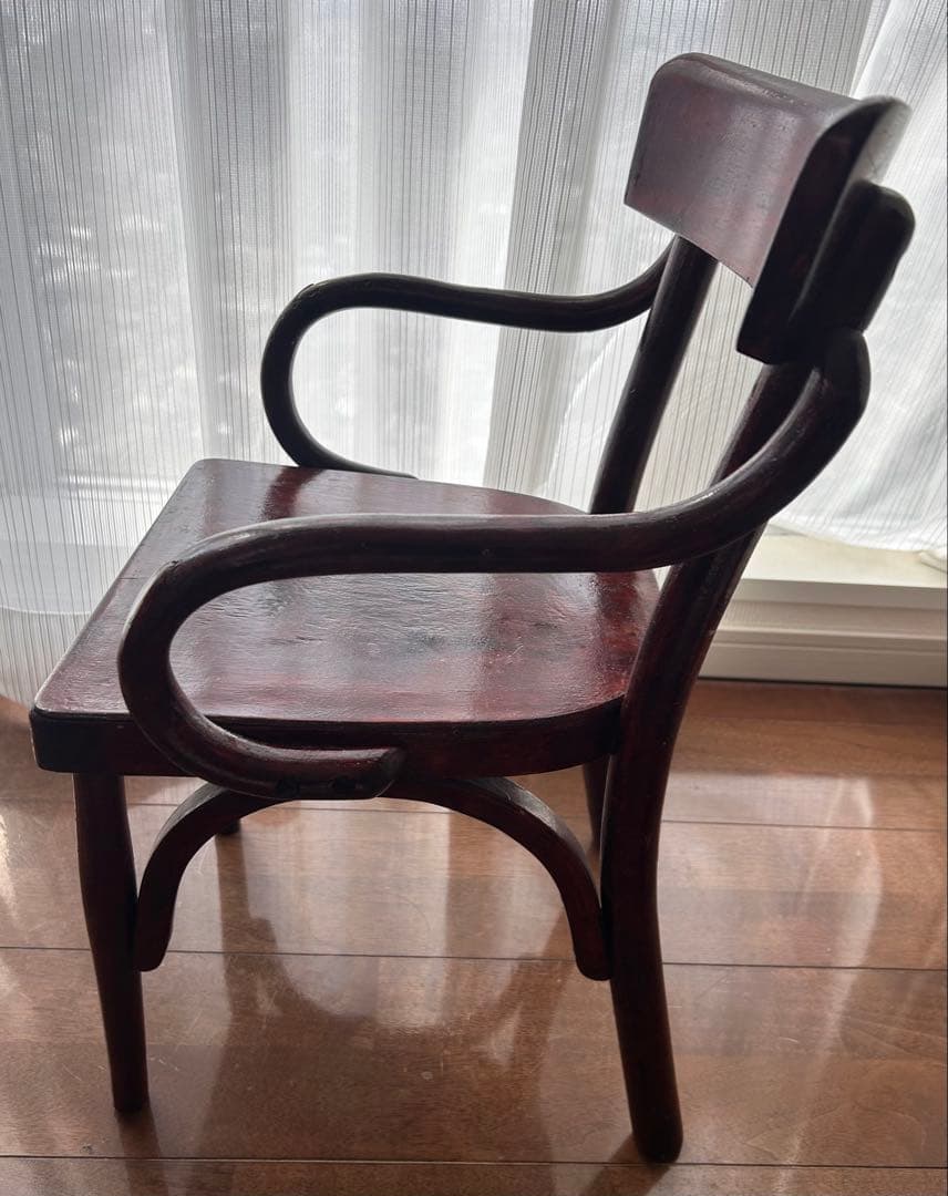 木製アンティークデスクと椅子のセット