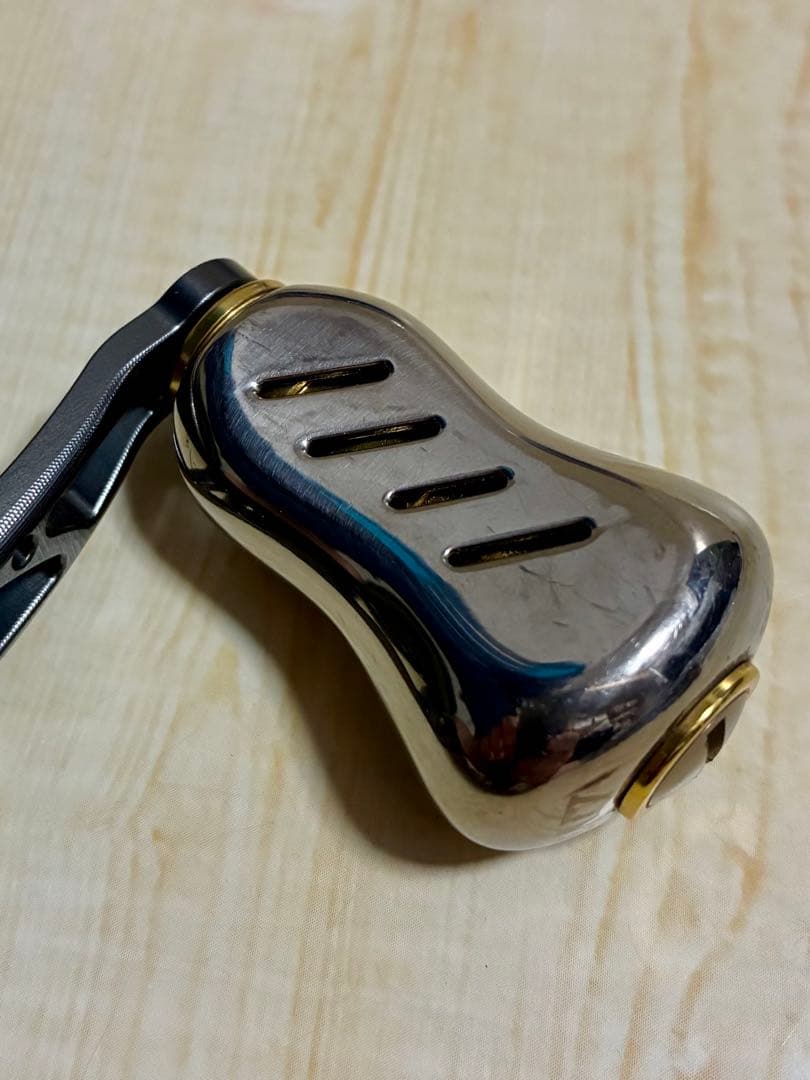 リブレ クランク 100 ハンドル ベイトキャスティング ガンメタ×ゴールド