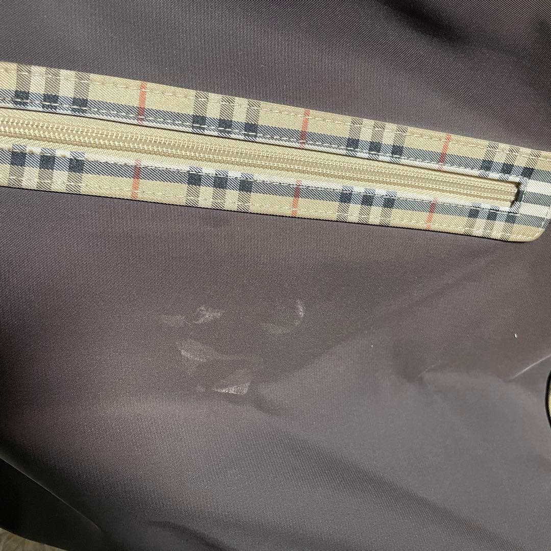 BURBERRY バーバリー ボストンバッグ ナイロン ノバチェック ブラウン
