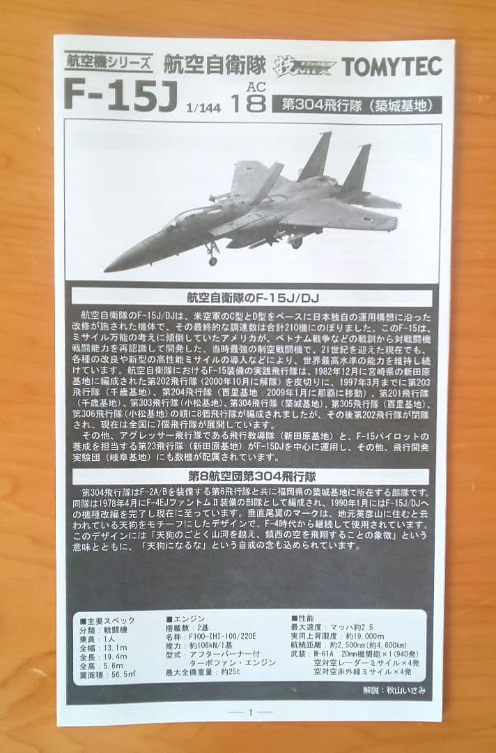 技MIX 航空自衛隊 F-15J 304飛行隊 （築城基地） AC18