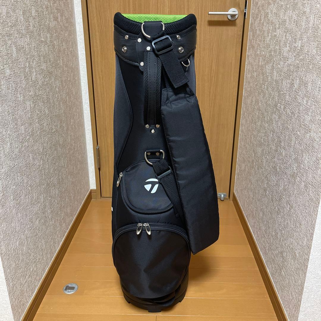 TaylorMade キャディバッグ 黒 緑 ストライプ